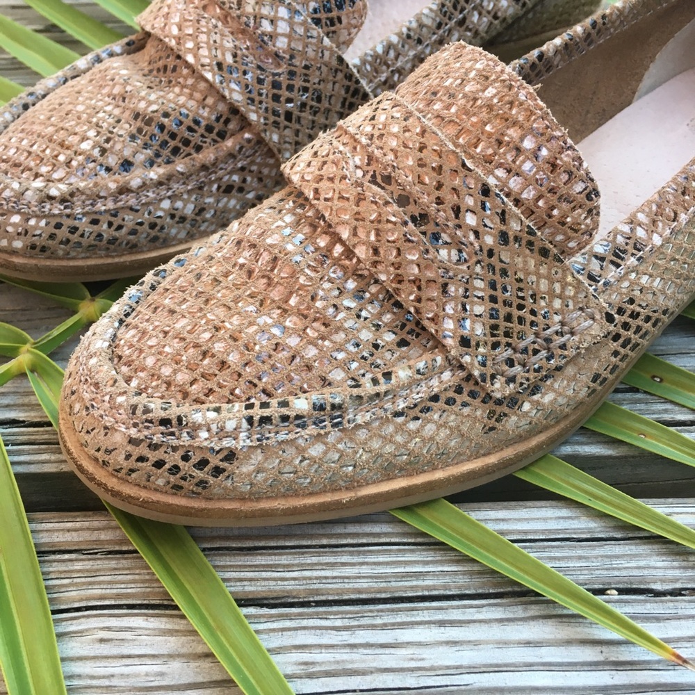 Seychelles Tigers Eye Penny Loafer Snake Animal Print Leather Women’s Size 7